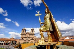 The monument to the Inca Pachacutec 